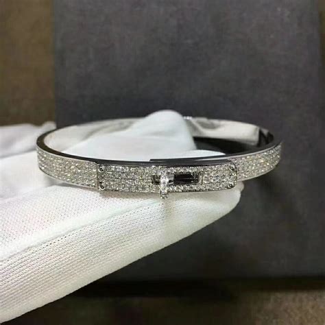 hermes diamond bracelet|hermes kelly bracelet white gold.